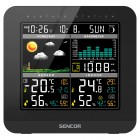 Sencor Метеостанція, внутр/зовн вимірювання, від мережі/AAAх3+AAx2, темп-ра, вологість, час, прогноз погоди, атмосферний тиск, чорний Sencor Метеостанція, внутр/зовн вимірювання, від мережі/AAAх3+AAx2, темп-ра, вологість, час, прогноз погоди, атмосферний тиск, чорний