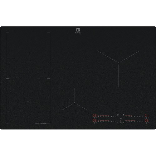 Electrolux Варильна поверхня індукційна, 80см, розширена зона, датчик кипіння, Hob2Hood, чорний матовий