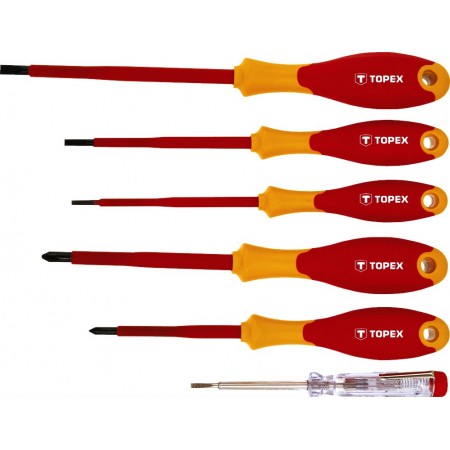 Topex Викрутки, діелектричні, для робіт під напругою 1000 В,