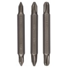 Bosch Біти двосторонні PH/PH 1/2/3, 60мм, 3шт Bosch Біти двосторонні PH/PH 1/2/3, 60мм, 3шт