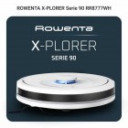 Rowenta Робот-пилосос миючий X-Plorer Serie 90, 6000ПаВт, h=9.7см, 0.26л, конт пил -0.29л, автон. робота до 270хв, білий