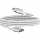 Belkin Кабель USB-C > USB-C заряджання/синхронізації 2м, 240Вт, Type-C, плетений, білий