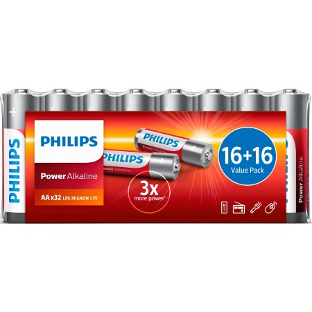 Батарейка Philips Power Alkaline AA лужна. плівка, 32 шт