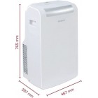 Кондиціонер мобільний Ariston Mobis Plus 10 20м2 on/off 10000BTU 3.1кВт A/- R290 білий