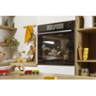 Gorenje Духова шафа електрична, 77л, A+, TouchFree, пара, дисплей, Wi-Fi керування, піроліз, готув. на різн рівнях, нерж