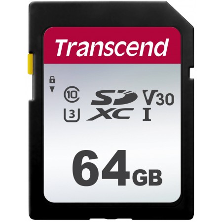 Transcend SDXC/SDHC 300S[Карта пам'яті SD 64GB C10 UHS-I R10