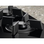 Electrolux Варильна поверхня газова на склі, 90см, чавун, електрон. керування, Hob2Hood, чорний