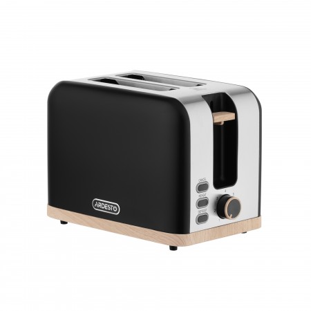 Тостер Ardesto T-F420BWD, 800Вт, метал, 2 слоти, чорний