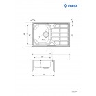 Deante Мийка кухонна Soul, нерж.сталь, прямокут., з крилом, 780х490х160мм, чаша - 1, накладна, нерж Deante Мийка кухонна Soul, нерж.сталь, прямокут., з крилом, 780х490х160мм, чаша - 1, накладна, нерж