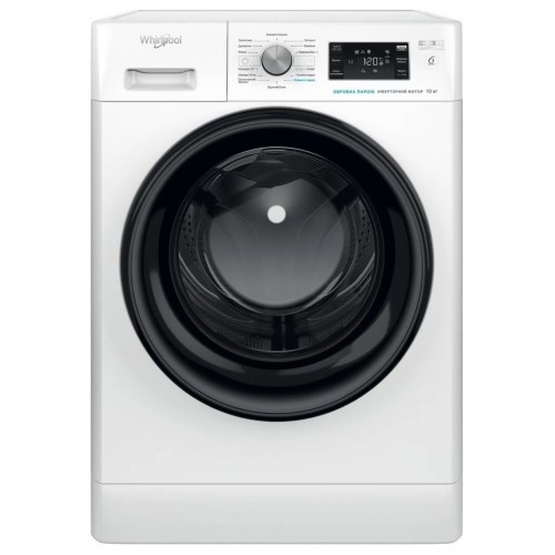 Whirlpool Пральна машина фронтальна, 10кг, 1400, A+++, 60см, дисплей, пара, інвертор, люк чорний, білий Whirlpool Пральна машина фронтальна, 10кг, 1400, A+++, 60см, дисплей, пара, інвертор, люк чорний, білий