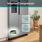 Gorenje Холодильник SBS, 179х70х92см, 2 двері, 376(190)л, А++, NF+, Інв., Зона св-ті, диспенсер, генератор льоду, Зовн. Диспл, нерж