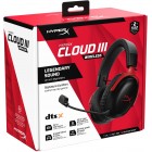 HyperX Гарнітура ігрова Cloud III, WL/USB-A/USB-C, чорно-червоний