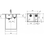 Мийка кухонна Franke Sirius, тектонайт, прямокутник, без крила, 560х435х200мм, чаша - 1,5, під стільницю, SID 160, чорний