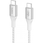 Belkin Кабель USB-C > USB-C заряджання/синхронізації 2м, 240Вт, Type-C, плетений, білий