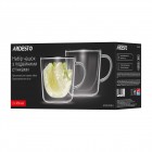 ARDESTO Набір чашок з ручками і подвійними стінками, 450мл, 2шт, боросилікатне скло, прозорий ARDESTO Набір чашок з ручками і подвійними стінками, 450мл, 2шт, боросилікатне скло, прозорий