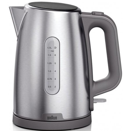 Електрочайник Braun PurShine, 1.7л, метал, сріблясто-сірий