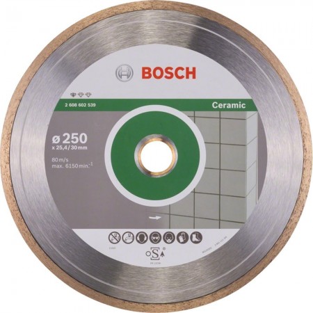 Bosch Диск алмазний Standard for Ceramic, 250 мм, 25.4-30мм,