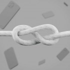 Belkin Кабель USB-C > USB-C заряджання/синхронізації 2м, 60Вт, Type-C, плетений, силіконовий, з ремінцем на магніті, білий