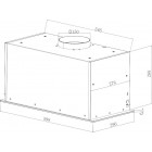 Витяжка Hansa вбудована, 55см, 500м3ч, чорний