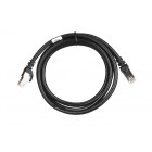 2E Cat 6, S-FTP екран. фольга з обплетенням, RJ45, 4Х2 27AWG, 7/0.14 Cu, 1.50 m, PVC, Black
