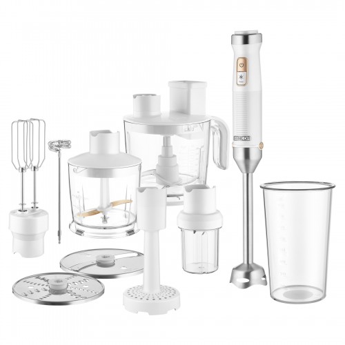 Sencor Блендер заглибний, 1500Вт, 10в1, чаша-800мл, млин для трав, вспінювач молока, білий Sencor Блендер заглибний, 1500Вт, 10в1, чаша-800мл, млин для трав, вспінювач молока, білий