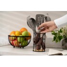 ARDESTO Підставка для столових приборів Midori 11х11х17см, метал, бамбук, чорна