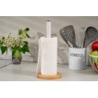 ARDESTO Тримач для паперових рушників Midori 15х34см, метал, бамбук, білий ARDESTO Тримач для паперових рушників Midori 15х34см, метал, бамбук, білий