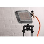 BRADAS Обігрівач газовий, 3-4.5 кВт, 30 мбар, витрата газу 220-330 г/год, з утримувачем для кріплення