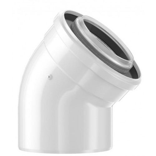 Bosch Відведення коаксіальне FC-CE60-45 на 45° для конденсаційних котлів Bosch Відведення коаксіальне FC-CE60-45 на 45° для конденсаційних котлів