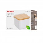 ARDESTO Цукорниця Midori 12х12х11см, 840мл, кераміка, бамбук, біла ARDESTO Цукорниця Midori 12х12х11см, 840мл, кераміка, бамбук, біла