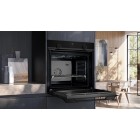 Духова шафа Siemens електрична, 76л, A, дисплей, конвекція, телескопічні направляючі, чорний