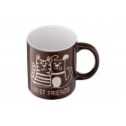 ARDESTO Чашка Best friends, 330 мл, коричнева, кераміка