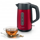 Bosch Електрочайник 1.7л, метал, червоний
