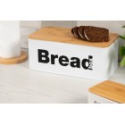 ARDESTO Хлібниця Midori 33х18х13см, метал, бамбук, білий ARDESTO Хлібниця Midori 33х18х13см, метал, бамбук, білий