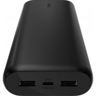 Belkin Акумулятор портативний літій-іонний Power Bank 20000мА·год, 20Вт, 2хUSB-A/USB-C, чорний