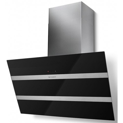 Faber Витяжка похила, 80см, 1219м3г, Steelmax Ev8 Led Bk A80, чорний+нерж