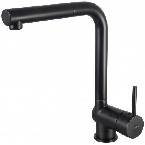 Deante Змішувач для кухні Aster, довж.виливу - 209мм, витяжний, 1важіль, чорний