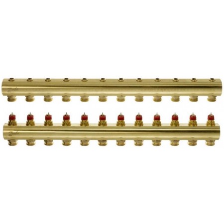 Danfoss Колектор FHF 12+12 без ротаметрів, латунний