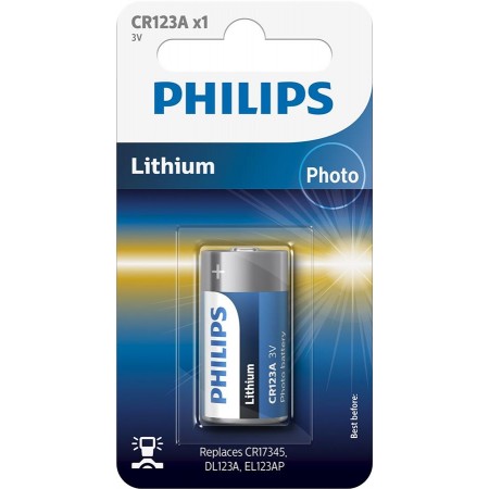 Philips Батарейка літієва CR123A блістер, 1 шт