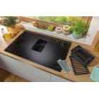 Gorenje Варильна поверхня індукційна, 83см, розширена зона, вбудована витяжка, 620м.куб/год, чорний