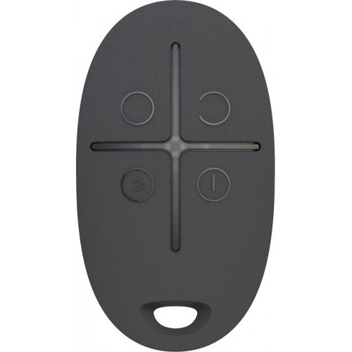 Ajax Брелок SpaceControl, Jeweller, 3V CR2032, чорний Ajax Брелок SpaceControl, Jeweller, 3V CR2032, чорний