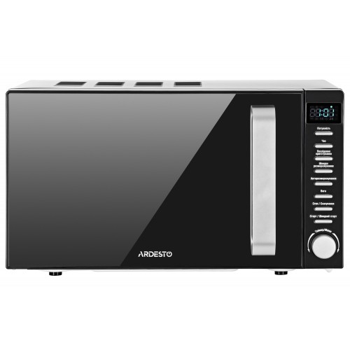 ARDESTO Мікрохвильова піч, 20л, електр.управл., 800Вт, дисплей, відкр.ручкою, чорний
