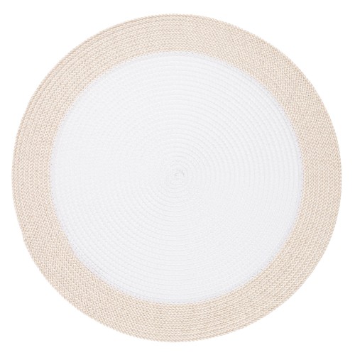 ARDESTO Килимок сервірувальний 38см, поліпропілен, кругла, біло-бежевий ARDESTO Килимок сервірувальний 38см, поліпропілен, кругла, біло-бежевий