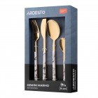 ARDESTO Набір столових приборів Gemini Marmo, 16 приборів, нержавіюча сталь, пластик, золотисто-білий ARDESTO Набір столових приборів Gemini Marmo, 16 приборів, нержавіюча сталь, пластик, золотисто-білий