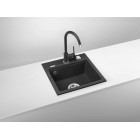 Deante Мийка кухонна Zorba, граніт, квадрат, без крила, 440х440х184мм, чаша - 1, накладна, графіт Deante Мийка кухонна Zorba, граніт, квадрат, без крила, 440х440х184мм, чаша - 1, накладна, графіт