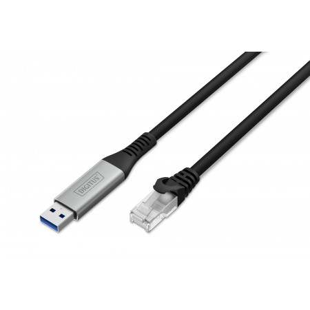 Кабель DIGITUS Ethernet USB-A - RJ45 CAT 6A S/FTP, 1 Gbit/s,