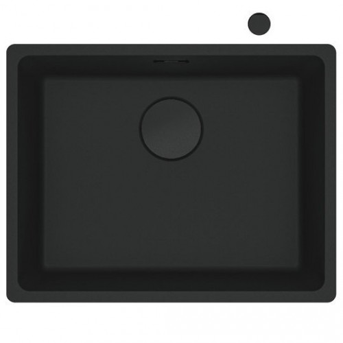 Franke Мийка кухонна Maris, фраграніт, прямокутник, без крила, 553х433х200мм, чаша - 1, MRG 110-52, чорний матовий (+вентиль) Franke Мийка кухонна Maris, фраграніт, прямокутник, без крила, 553х433х200мм, чаша - 1, MRG 110-52, чорний матовий (+вентиль)