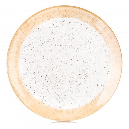 ARDESTO Тарілка обідня Siena, 27см, порцеляна, біло-жовтий