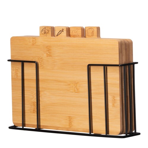 ARDESTO Набір дошок кухонних на підставці Midori, 4шт, 30х5.6х20.3см, бамбук, метал ARDESTO Набір дошок кухонних на підставці Midori, 4шт, 30х5.6х20.3см, бамбук, метал