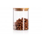 ARDESTO Банка для зберігання Midori, 540мл, скло, бамбук, кругла, прозорий ARDESTO Банка для зберігання Midori, 540мл, скло, бамбук, кругла, прозорий